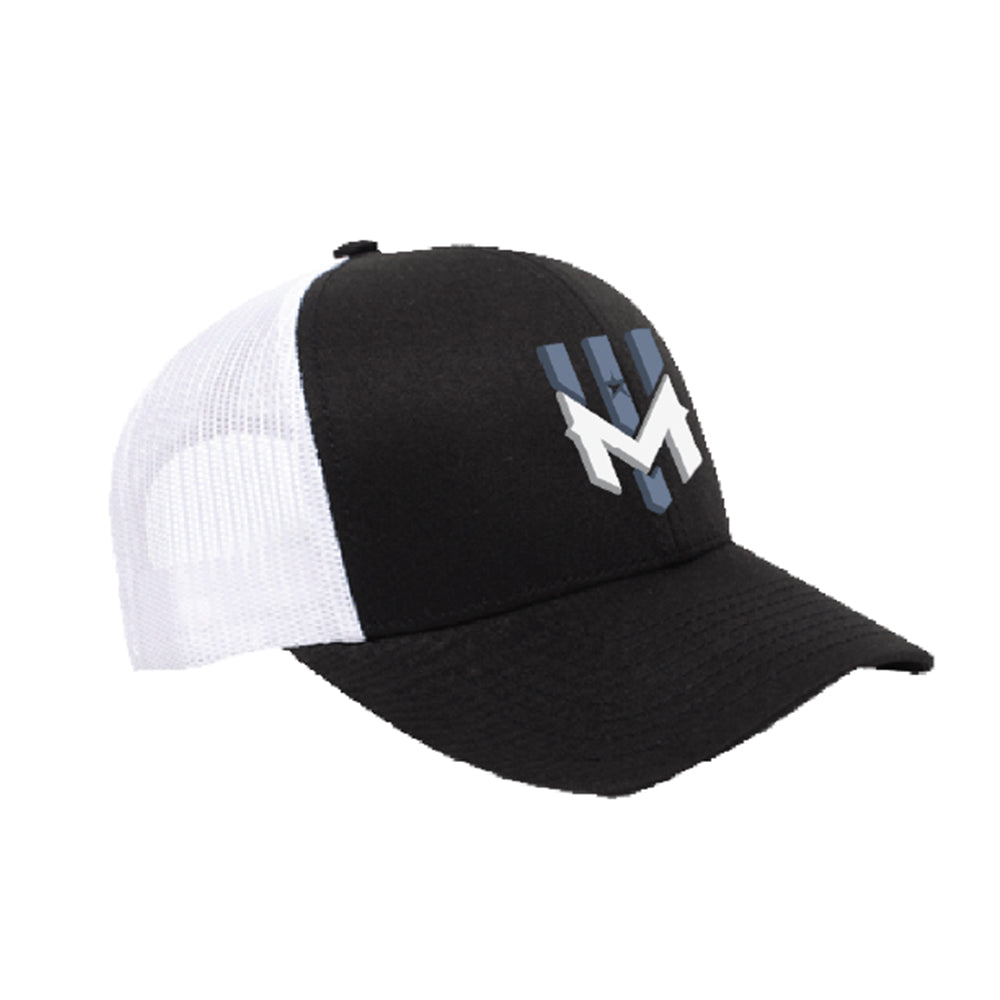 Wind Chill Richardson 112 Trucker Hat 3D Logo - Black/White - Gotta Go Gotta Throw