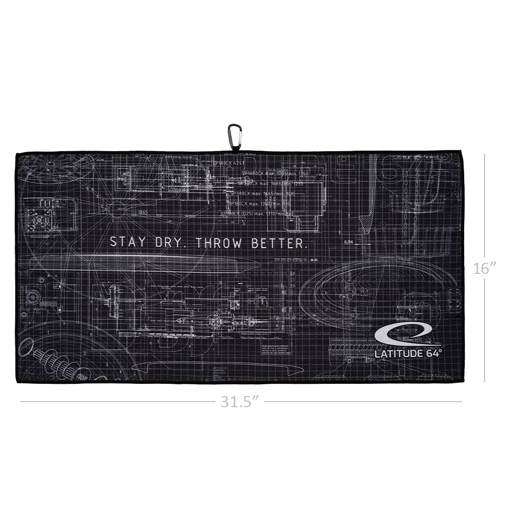 Latitude 64 Tech Microfiber Waffle Disc Golf Towel