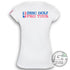 DUDE Ladies Disc Golf Pro Tour Cotton Short Sleeve Disc Golf T-Shirt - Gotta Go Gotta Throw