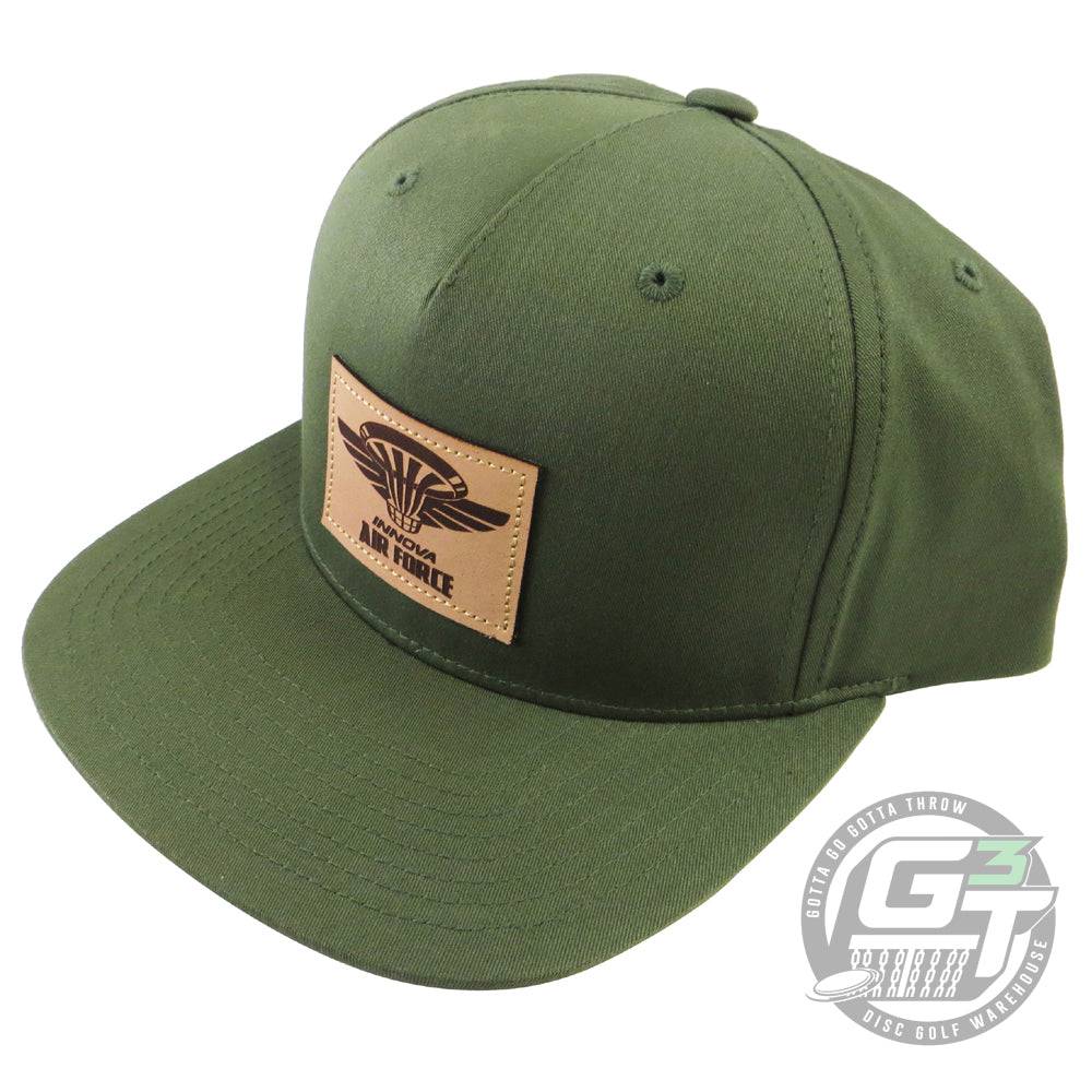 Innova Air Force Leather Patch Adjustable Disc Golf Hat - Gotta Go Gotta Throw
