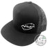 MVP Disc Sports Apparel Black MVP Disc Sports Orbit Logo Flatbill Snapback Mesh Disc Golf Hat