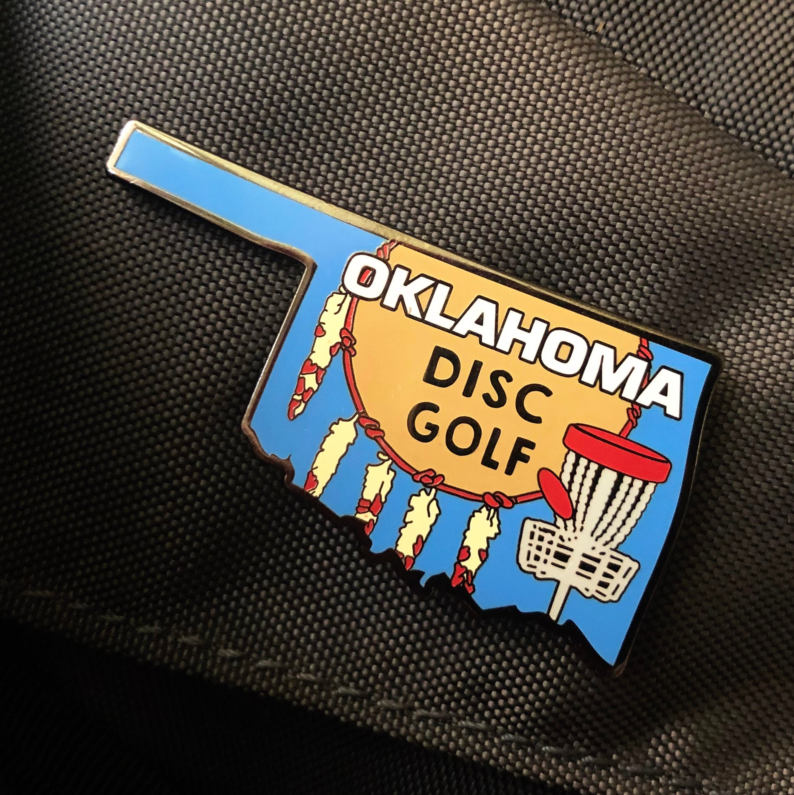 Oklahoma State Disc Golf Pin - Gotta Go Gotta Throw