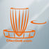 DGA Accessory Small - 7-3/8" x 6-1/2" / Orange DGA Basket Logo Vinyl Decal Sticker