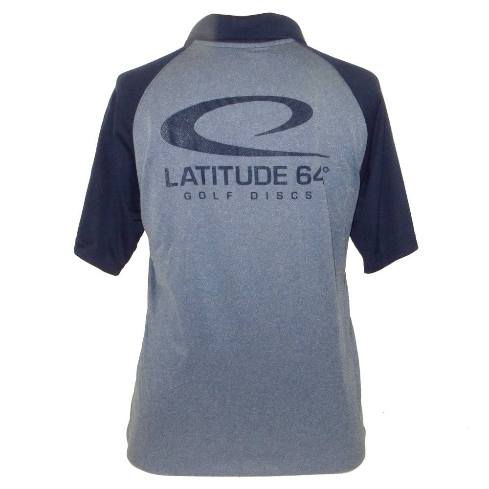 Latitude 64 Golf Discs Apparel M / Navy Blue Latitude 64 Swoosh Short Sleeve Performance Disc Golf Polo Shirt